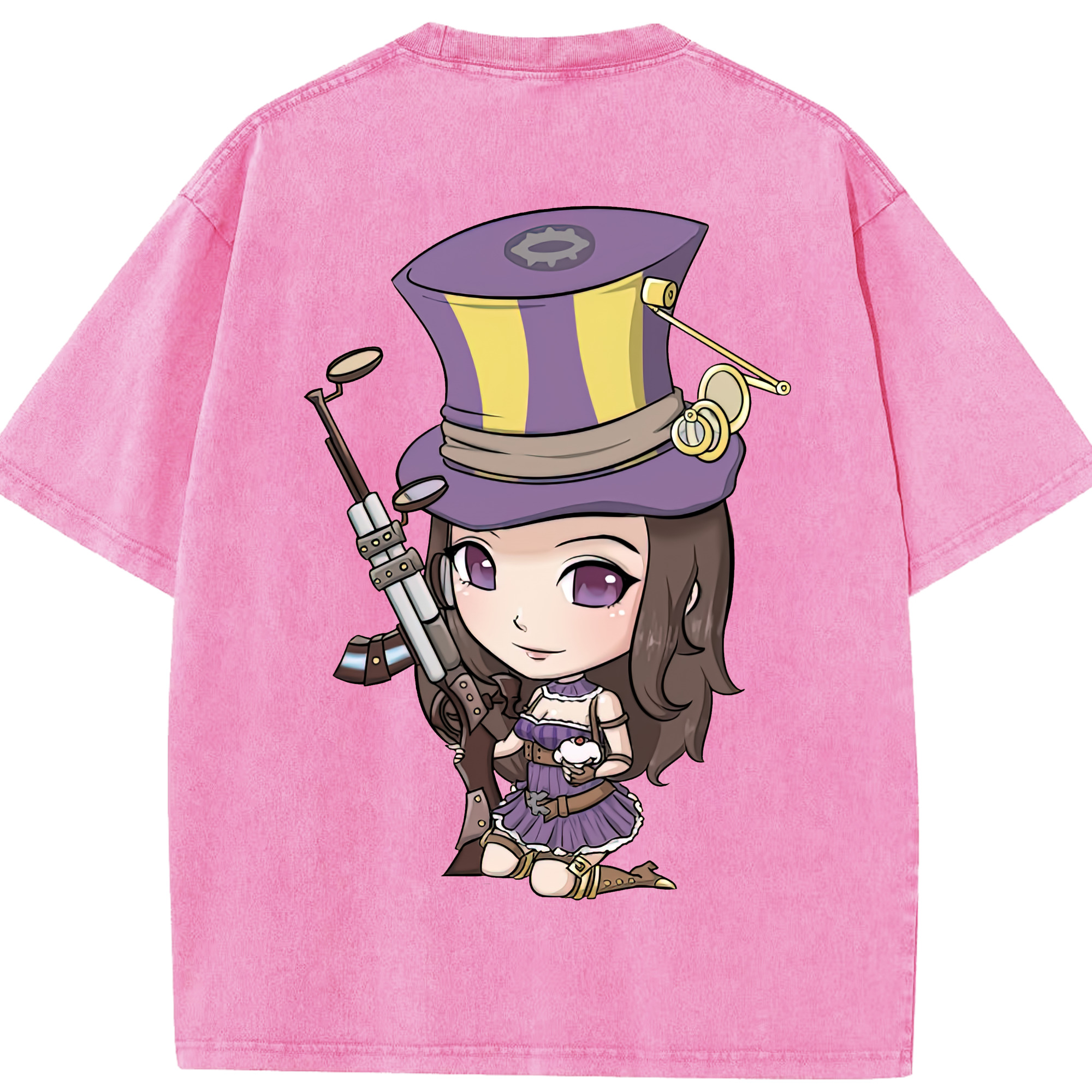 リーグ・オブ・レジェンド League of Legends LOL 綿100% ヴィンテージ風 半袖Tシャツ（背面プリント）